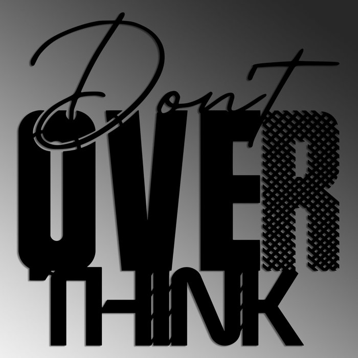 Wallity Don't Overthink Escultura de Pared de Metal Negra Wallity Don't Overthink Escultura de Pared de Metal Negra